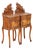 Pair of Early 20th Century French Louis XV Walnut Nightstands With Marble Tops For Sale