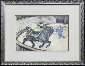Henri De Toulouse-Lautrec Limited Edition Lithograph No. 167 W/Frame