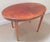 French Louis XI Brass Trim Oval Side Table For Sale - Image 3 of 6