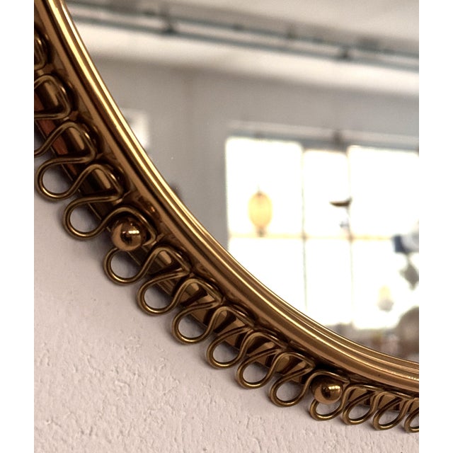 1970s Large Wall Mirror in Brass by Josef Frank for Svenskt Tenn, 1960s For Sale - Image 5 of 18