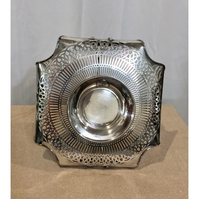 Antique Victorian or Edwardian Silver-Plated Basket, Matthias Spencer & Sons For Sale In Dallas - Image 6 of 10
