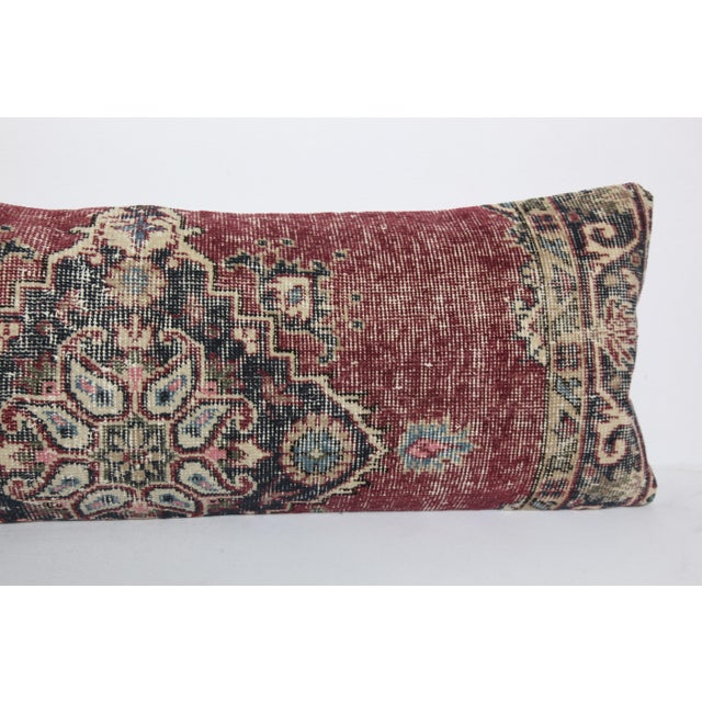 Authentic Handwoven Vintage Lumbar Rug Pillow Cover -16'' X 44'' For Sale In Tampa - Image 6 of 11
