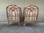 McGuire McGuire Pickled Finish Rattan Wing Back Lounge Club Chairs a Pair For Sale - Image 4 of 12