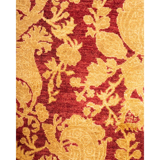 Traditional Mogul, One-of-a-Kind Hand-Knotted Runner Rug - Red, 2' 9" x 16' 7" For Sale - Image 3 of 8