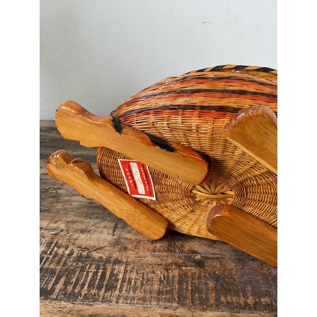 Orange Vintage Shanghai Weave Tiger Basket For Sale - Image 8 of 12