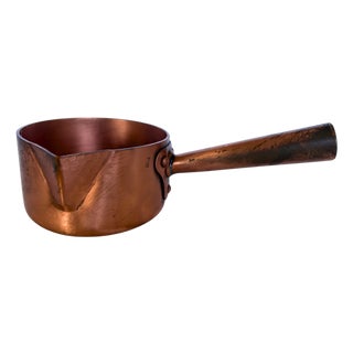 French Copper Saucepan with Riveted Handle, 1950 For Sale