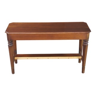 Mid 20th Century Italian Provincial Walnut Piano Organ Foyer Bench Seat Music Storage For Sale