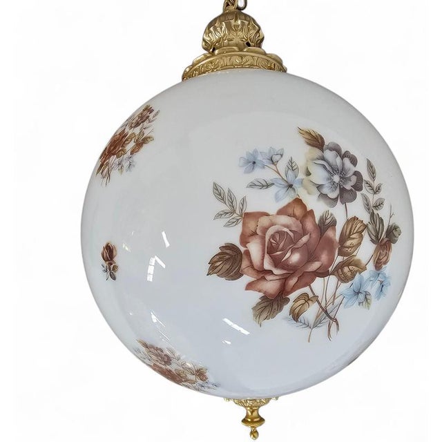 Gold Louis XV Hall Lamps in Glass and Brass, Belgium, 1970s, Set of 2 For Sale - Image 8 of 18