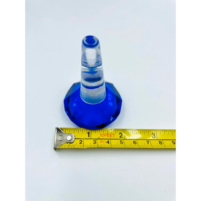 Late 20th Century Saks Fifth Avenue Crystal "Gem" Bottle Stoppers Original Gift Box- Set of 2 For Sale - Image 11 of 12