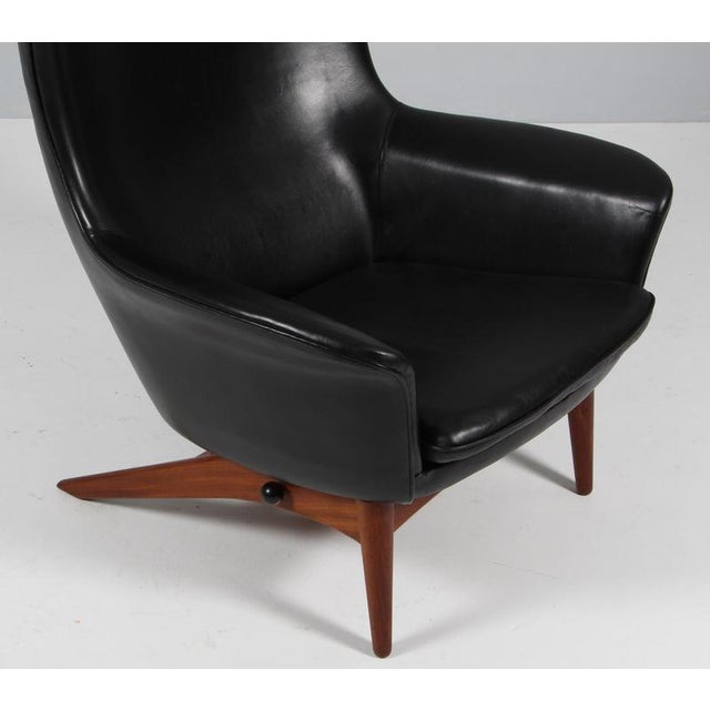 Model 207 Tilt Lounge Chair in Leather by H. W. Klein for Bramin, 1970s For Sale - Image 4 of 10