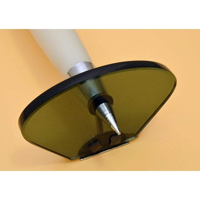 Mid-Century Wall Lights in Satin Glass, Crystal and Chromed Brass, Set of 2 For Sale - Image 12 of 14