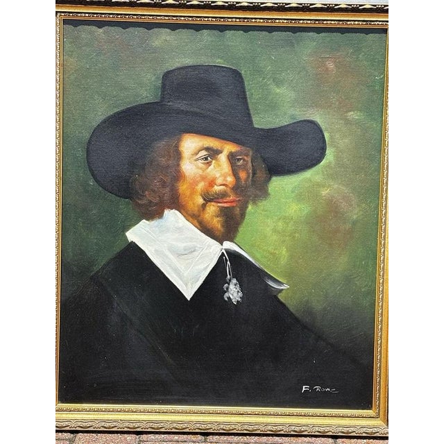 F Rowe, Portrait of the Painter Hendrick Martensz, Paint, Framed For Sale - Image 4 of 11