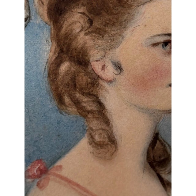 18th Century Portrait Painting Aurora Ascending Countess Lady Jane Stanhope in the Light of Dawn After Joshua Reynolds For Sale - Image 15 of 18