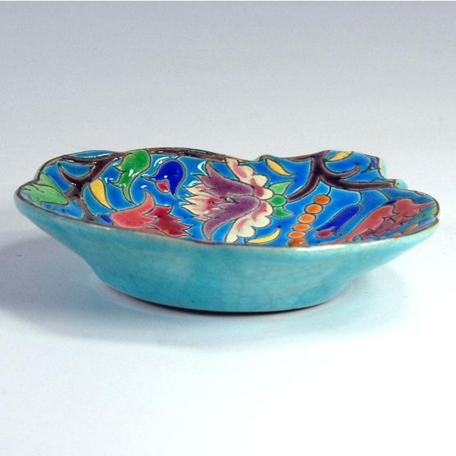 Small Ceramic Dish from Faïenceries Et Emaux De Longwy, 1930s, in Very Good conditions. Designed 1920 to 1949 This piece...