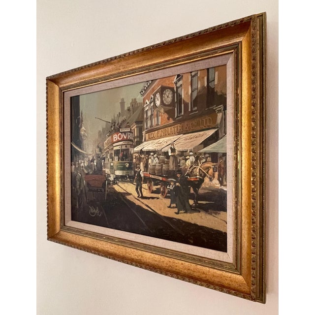 Robert D Beattie, Oil Painting of Kingstown Dublin in 1910 by Modern Impressionist Irish Artist, 1950 Circa For Sale - Image 10 of 13