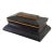 Vintage Traditional Wood Box With Gold Detail and Faux Snake-Skin Lining For Sale