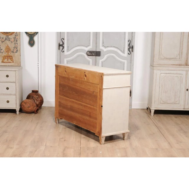 1850s Swedish Painted Sideboard From Dalarna with Carved Reeded Motifs For Sale - Image 12 of 12
