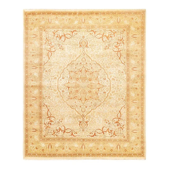 Mogul Collection Hand-Knotted Area Rug - Ivory 8' 3" x 9' 10" For Sale - Image 4 of 4