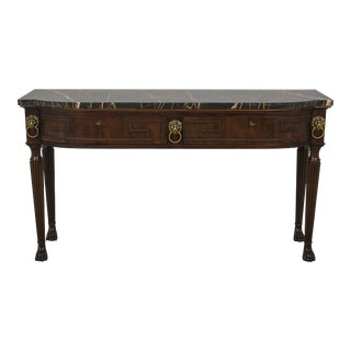 Henredon Natchez Collection Marble Top Console Server Table For Sale