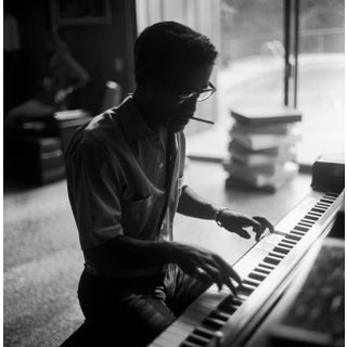 11x14 Print of Sammy Davis Jr. At His Hollywood Hills Home Playing the Piano 1960 Photo by Sid Avery For Sale