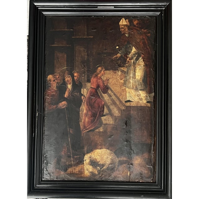Spanish School Artist, The Presentation of the Virgin in the Temple, 1550, Oil Painting For Sale - Image 12 of 12