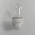 1930s Porcelain Wall Lamp with Transparent Glass Shade, 1930s For Sale - Image 5 of 18