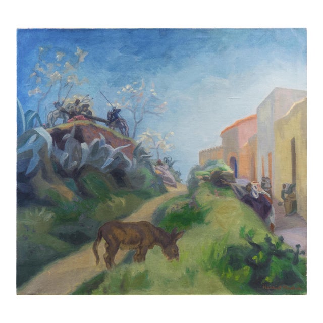 'Motif From Ibiza' by Harriet Fischer, 1951, Post-Impressionist Woman Artist, Paris, Madrid, Copenhagen For Sale