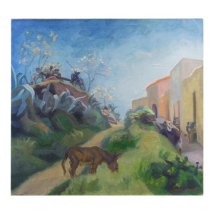 'Motif From Ibiza' by Harriet Fischer, 1951, Post-Impressionist Woman Artist, Paris, Madrid, Copenhagen