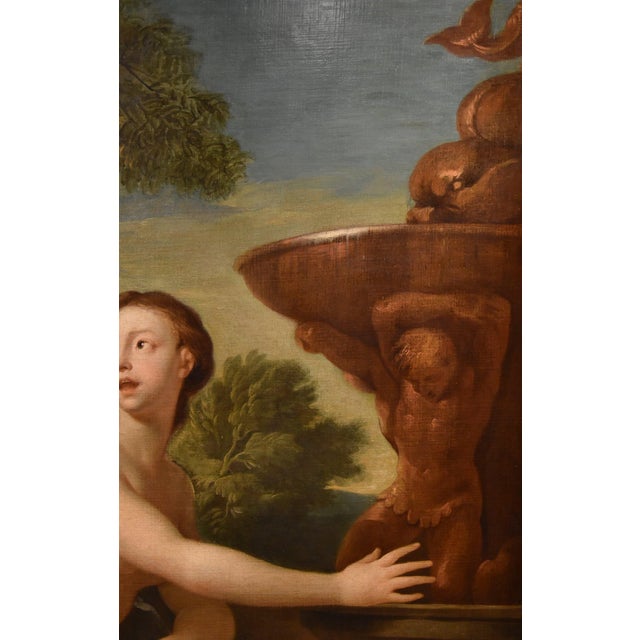 Giovanni Segala, Susanna and the Elders, 1700, Oil on Canvas For Sale - Image 8 of 15