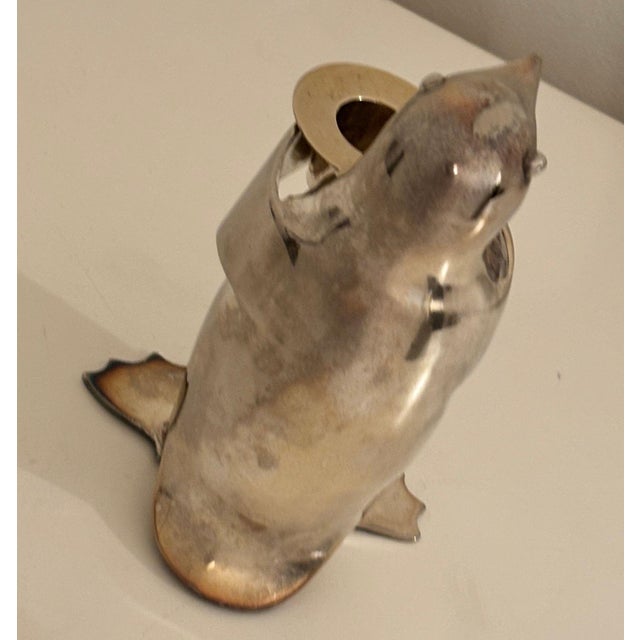 Art Deco Style Penguin Chrome Metal Paperweight Shelf Decor For Sale - Image 10 of 12