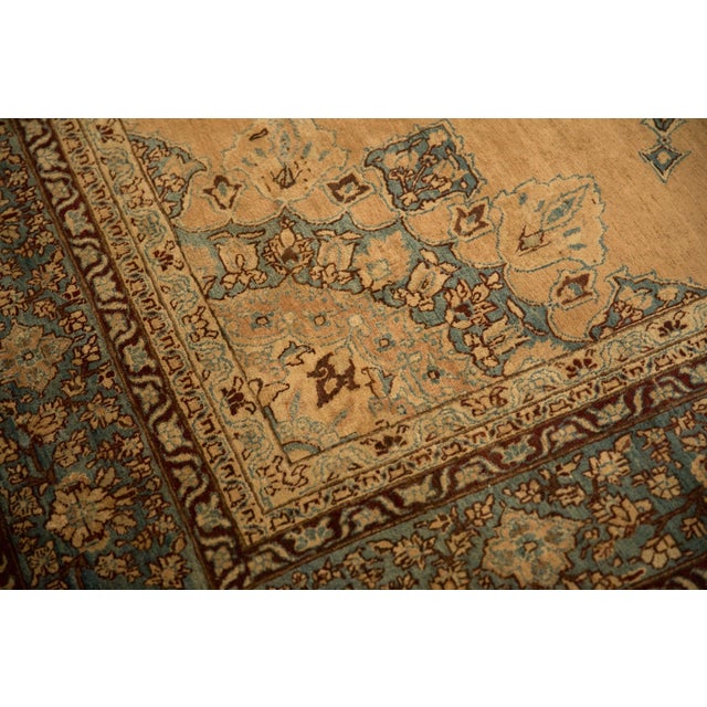 Antique Distressed Yezd Carpet - 10'4" x 14' For Sale - Image 9 of 15