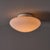 Large Sergio Mazza 'Magnolia' Opaline Glass Ceiling or Wall Lamp for Quattrifolio Executed in a 15.5 inch diameter hand...