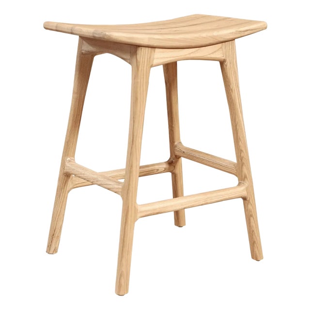 Artesia Wabi Sungkai Wooden Modern Counter Stool For Sale