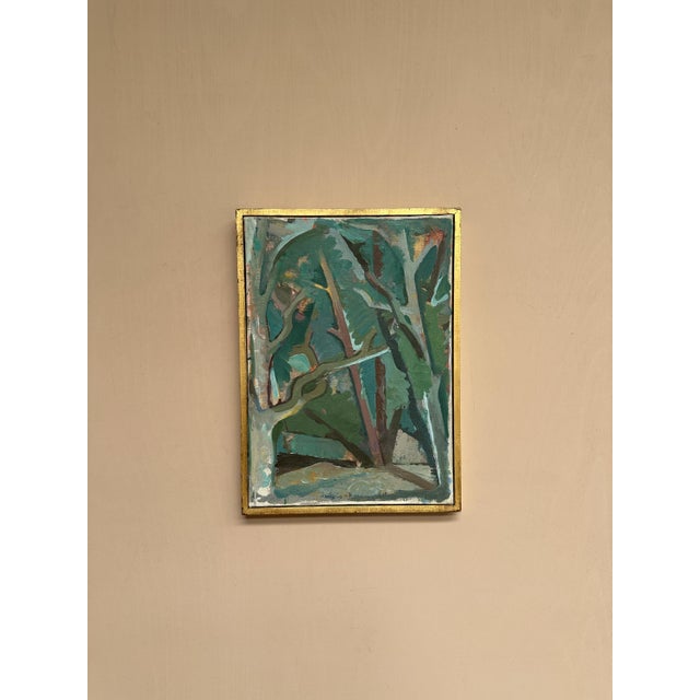 Mid-Century Modern Thure Lindskoog, Forest, 1960s, Oil Painting on Canvas, Framed For Sale - Image 3 of 16