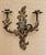 Pair of Vintage Chinoiserie Figural Gilt Metal Candle Wall Sconces For Sale - Image 4 of 12