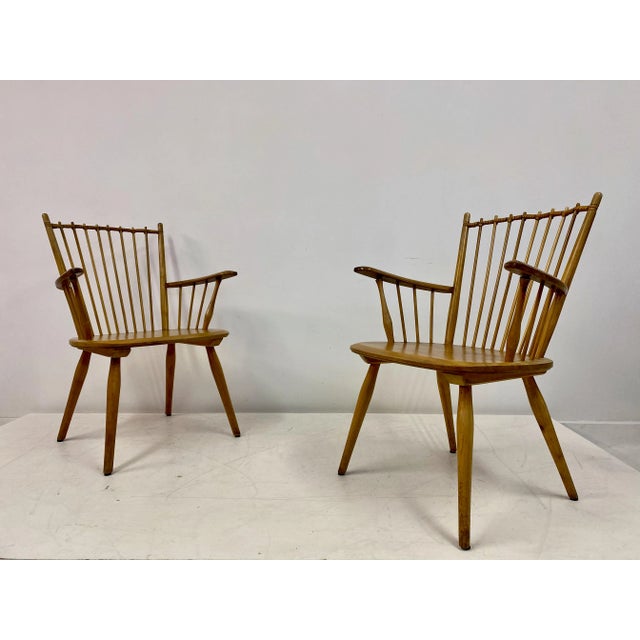 Set of Cherry Wood Armchairs by Albert Haberer, 1950s For Sale - Image 17 of 17