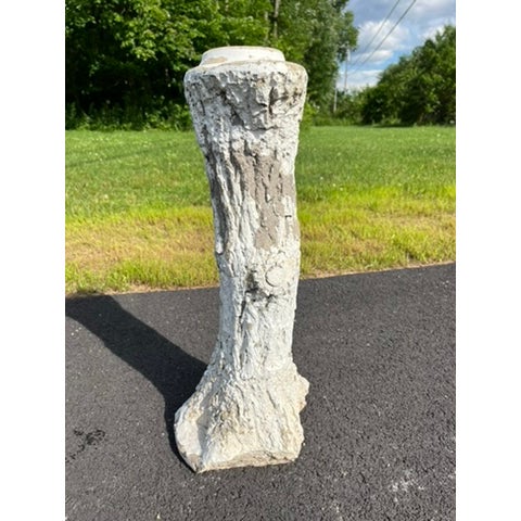 Sculpture Materials Vintage Faux Bois Bird Bath For Sale - Image 7 of 14