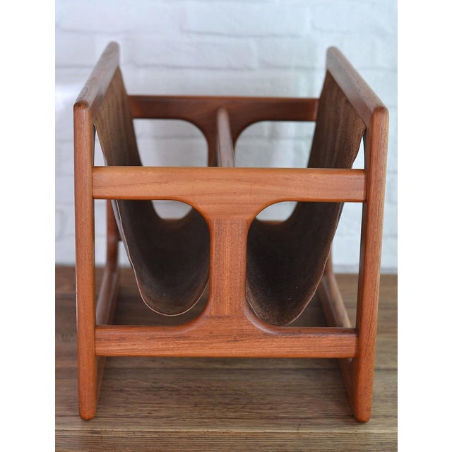 Vintage Danish Teak Newspaper Rack, 1960s For Sale - Image 3 of 14