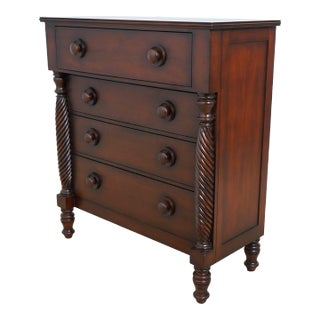 Ralph Lauren 4 Drawer Sheraton Mahogany Chest of Drawers For Sale