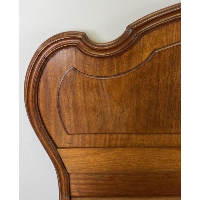 Antique French Walnut Double Bed Carved Headboard For Sale - Image 5 of 12