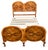 Absolutely spectacular Art Deco Double Bed. Raised on cabriole legs this bed is a rare and wonderful example of Art Deco...