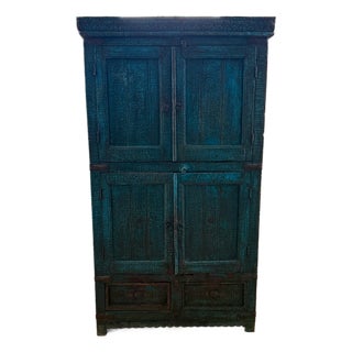 Antique Moroccan Painted Cabinet For Sale