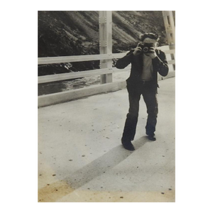 Mid 20th Century Man With Camera Snapshot Photograph