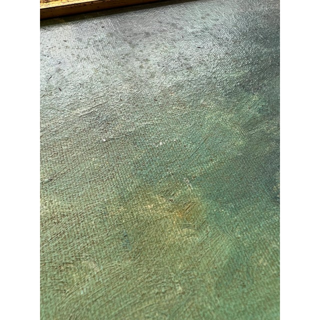 Textile Early 20th Century Modern Oil Painting of a Nude Woman, Signed and Framed For Sale - Image 7 of 12