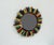 1960s Wall Mirror Round with Colorful Rustic Wooden Frame, 1960s For Sale - Image 5 of 5