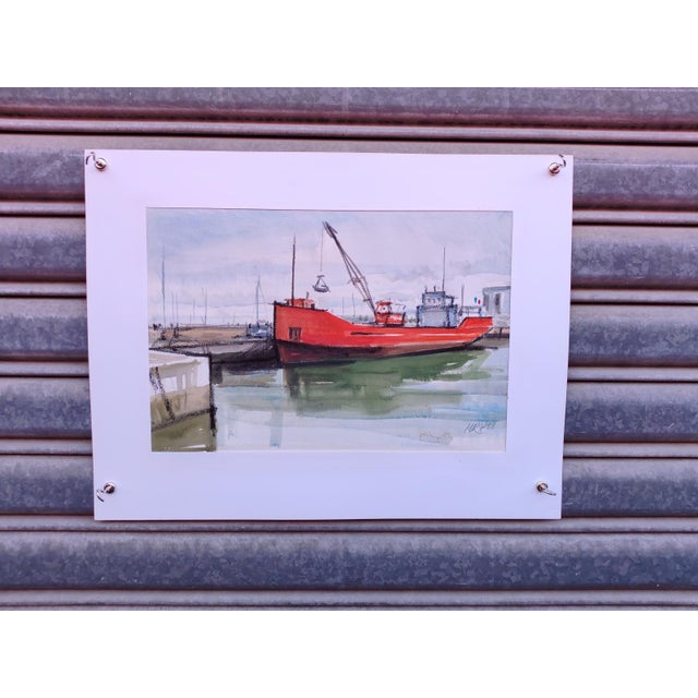 Michel Roubille, L'Ile d'Yeu, 1998, Watercolor For Sale - Image 6 of 6