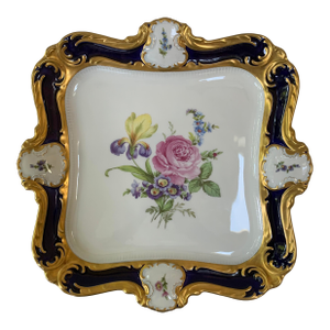 Lindner Kueps Bavaria "Echt Cobalt" Square Porcelain Serving Plate