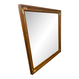 Antique French Provincial Handpainted Mirror For Sale