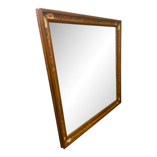 Antique French Provincial Handpainted Mirror For Sale