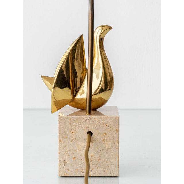 Philippe Jean Sculptural Brass Bird Table Lamps, Signed Limited Editions, 1980, Set of 2 For Sale - Image 10 of 18